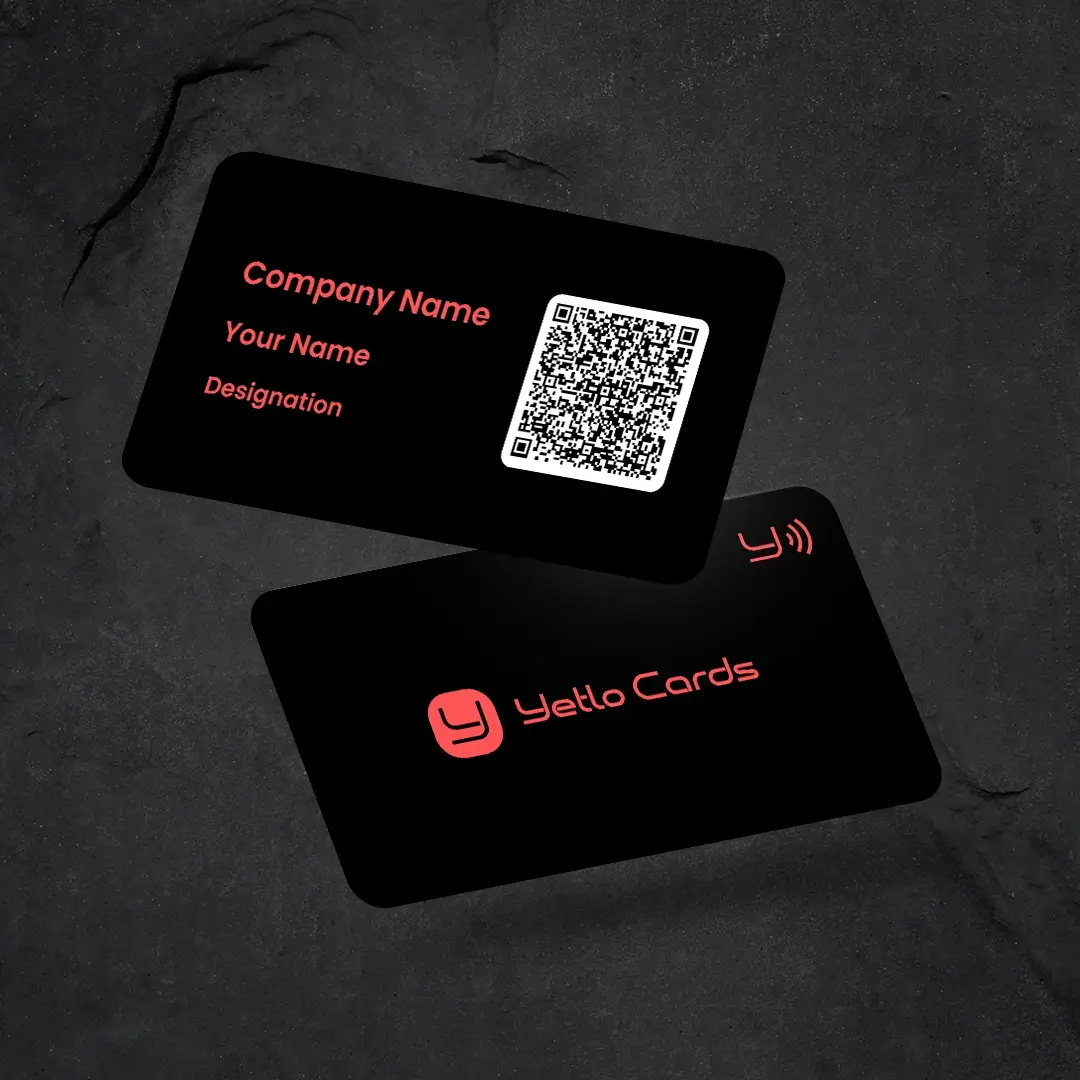Black Color Yetlo NFC Business Card