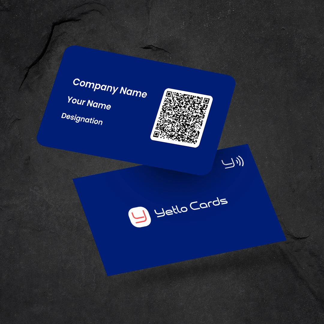 Dark Blue Color Yetlo NFC Business Card