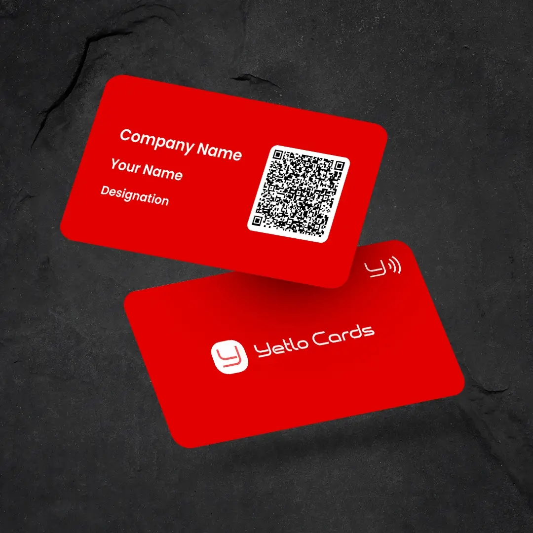 Dark Red Color Yetlo NFC Business Card